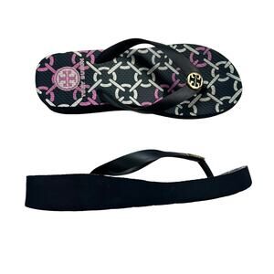 Stylish Black and Pink Flip-Flops